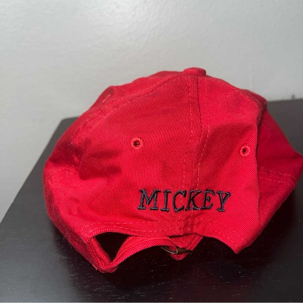 Disney Hat Cap Solid Red Adjustable With Embroide… - image 4